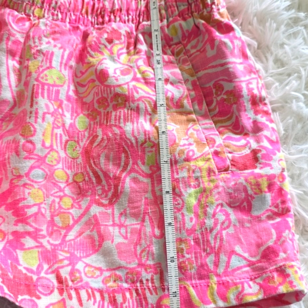 Lilly Pulitzer Pink and Yellow Women's Shorts, "Kinis In The Keys." - Picture 6 of 8